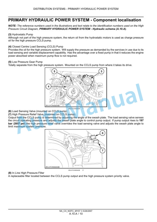New Holland CX8070, CX8080, CX8090 Combine Repair Manual 87690998 2 New Holland CX8070, CX8080, CX8090 Combine Repair Manual 87690998-2