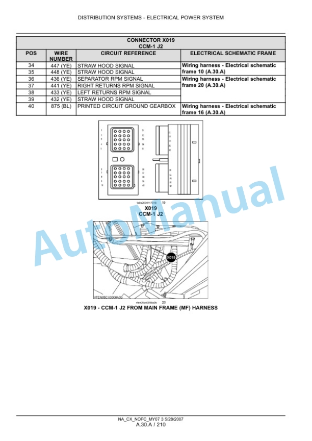 New Holland CX8070, CX8080, CX8090 Combine Repair Manual 87690999 4 New Holland CX8070, CX8080, CX8090 Combine Repair Manual 87690999-4