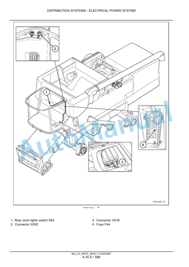 New Holland CX8070, CX8080, CX8090 Combine Repair Manual 87691000 4 New Holland CX8070, CX8080, CX8090 Combine Repair Manual 87691000-4