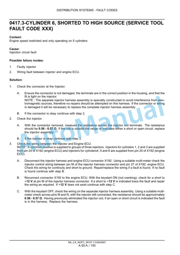 New Holland CX8070, CX8080, CX8090 Combine Repair Manual 87691002 3 New Holland CX8070, CX8080, CX8090 Combine Repair Manual 87691002-3