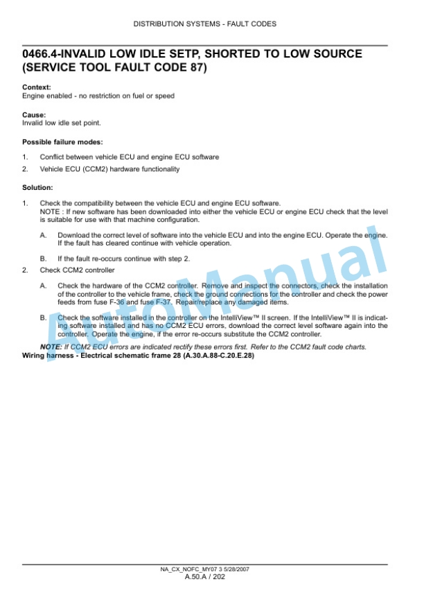 New Holland CX8070, CX8080, CX8090 Combine Repair Manual 87691002 5 New Holland CX8070, CX8080, CX8090 Combine Repair Manual 87691002-5