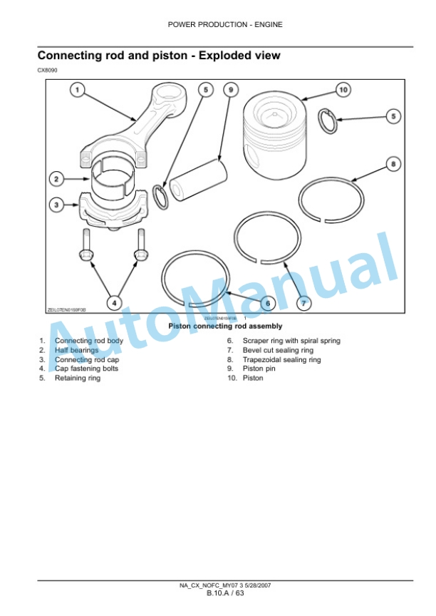 New Holland CX8070, CX8080, CX8090 Combine Repair Manual 87691006 2 New Holland CX8070, CX8080, CX8090 Combine Repair Manual 87691006-2