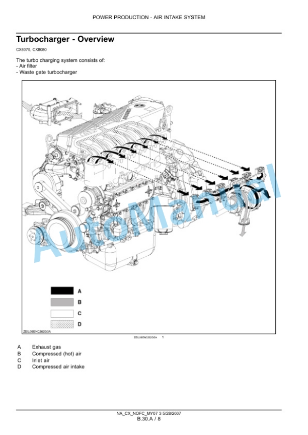 New Holland CX8070, CX8080, CX8090 Combine Repair Manual 87691006 5 New Holland CX8070, CX8080, CX8090 Combine Repair Manual 87691006-5