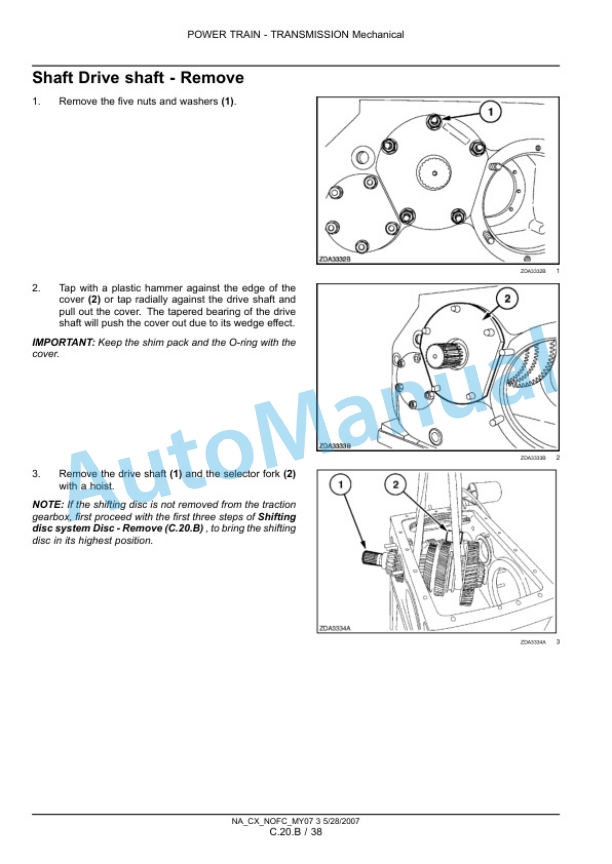 New Holland CX8070, CX8080, CX8090 Combine Repair Manual 87691007 2 New Holland CX8070, CX8080, CX8090 Combine Repair Manual 87691007-2