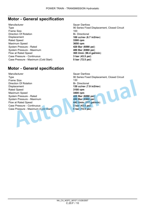 New Holland CX8070, CX8080, CX8090 Combine Repair Manual 87691007 3 New Holland CX8070, CX8080, CX8090 Combine Repair Manual 87691007-3