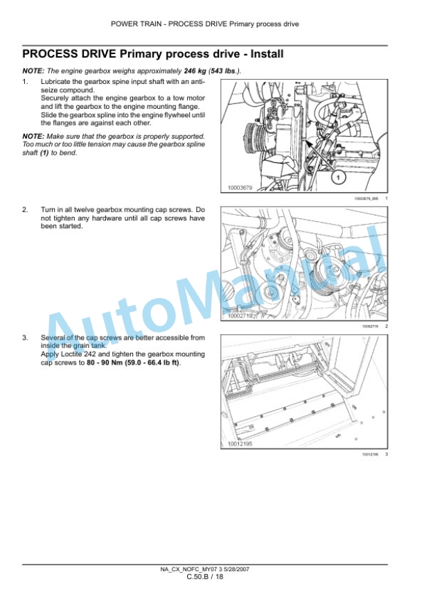 New Holland CX8070, CX8080, CX8090 Combine Repair Manual 87691007 5 New Holland CX8070, CX8080, CX8090 Combine Repair Manual 87691007-5