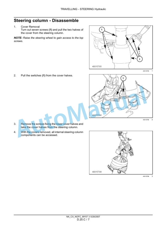 New Holland CX8070, CX8080, CX8090 Combine Repair Manual 87691008 5 New Holland CX8070, CX8080, CX8090 Combine Repair Manual 87691008-5