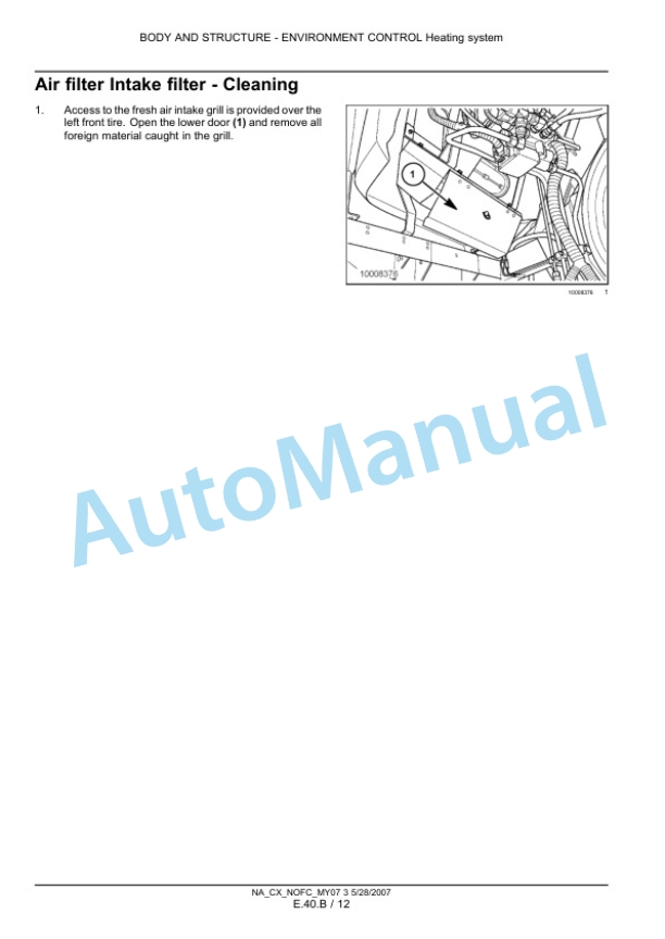 New Holland CX8070, CX8080, CX8090 Combine Repair Manual 87691009 3 New Holland CX8070, CX8080, CX8090 Combine Repair Manual 87691009-3