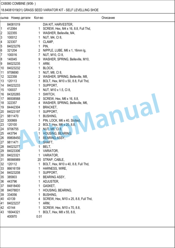 New Holland CX8080 Combine Operation and Maintenance Manual 5 New Holland CX8080 Combine Operation and Maintenance Manual-5