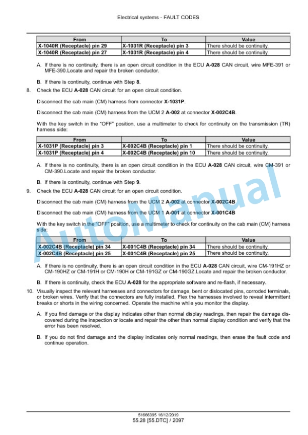 New Holland CX8.80, CX8.90 Combine Service Manual 51666395 5 New Holland CX8.80, CX8.90 Combine Service Manual 51666395 - Image 5
