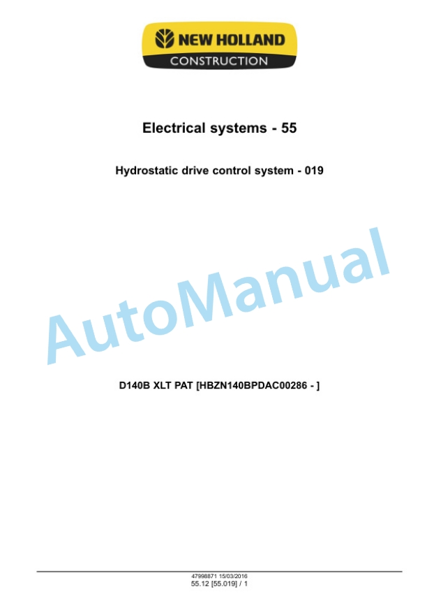 New Holland D140B Crawler Dozer Service Manual 47998871 5 New Holland D140B Crawler Dozer Service Manual 47998871 - Image 5
