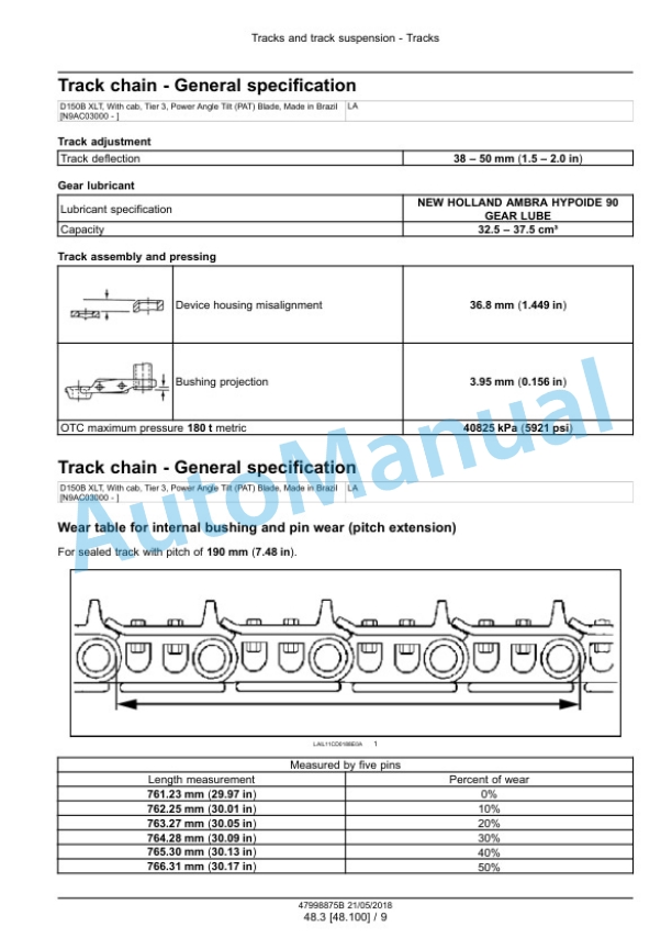 New Holland D150B Crawler Dozer Service Manual 47998875B 3 New Holland D150B Crawler Dozer Service Manual 47998875B - Image 3