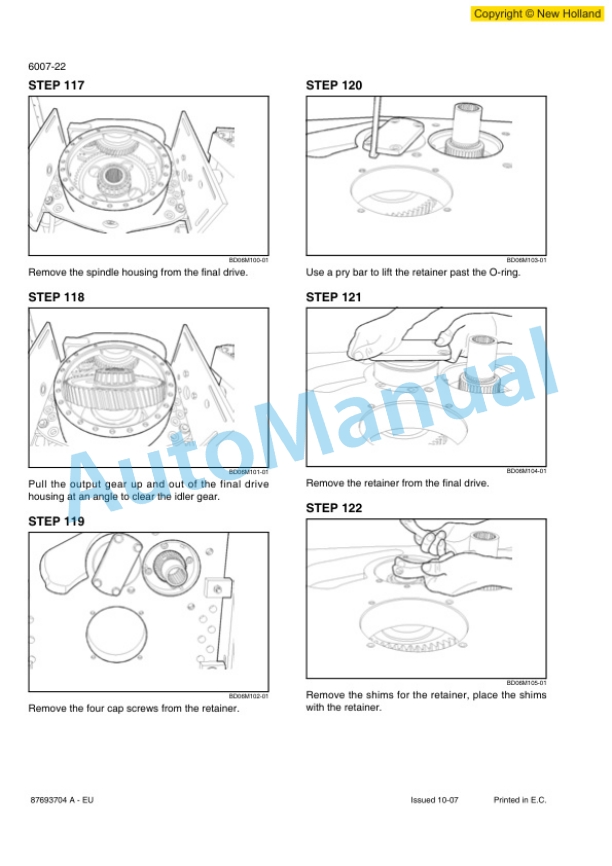 New Holland D150B Crawler Repair Manual 87693704A-EU 4 New Holland D150B Crawler Repair Manual 87693704A-EU-4