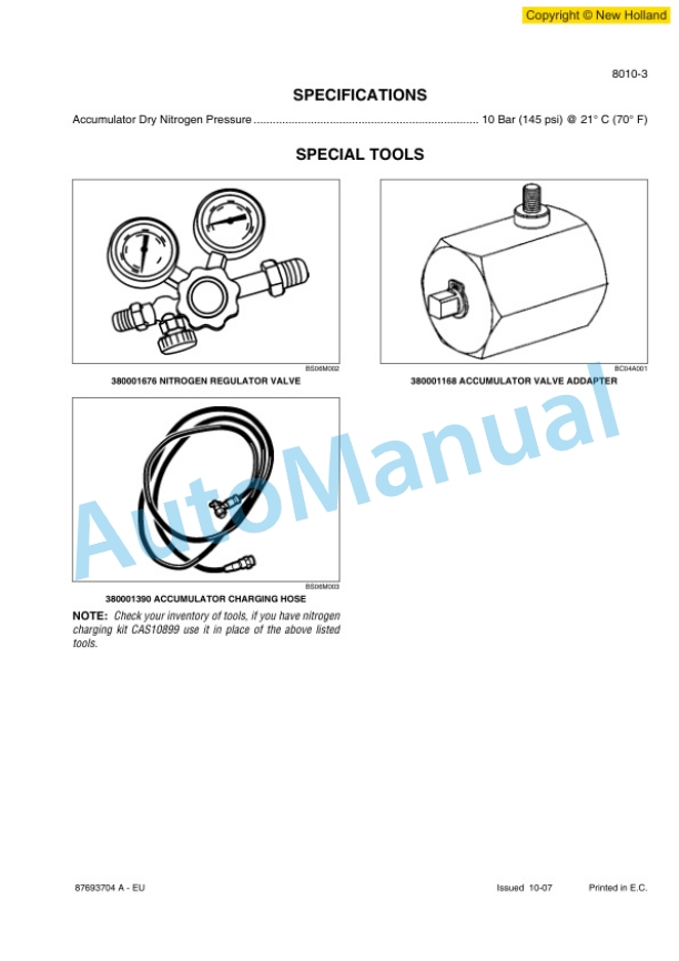 New Holland D150B Crawler Repair Manual 87693704A-EU 5 New Holland D150B Crawler Repair Manual 87693704A-EU-5