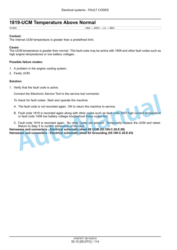 New Holland D150C Tier 2 Crawler Dozer Service Manual 47907877 4 New Holland D150C Tier 2 Crawler Dozer Service Manual 47907877 - Image 4