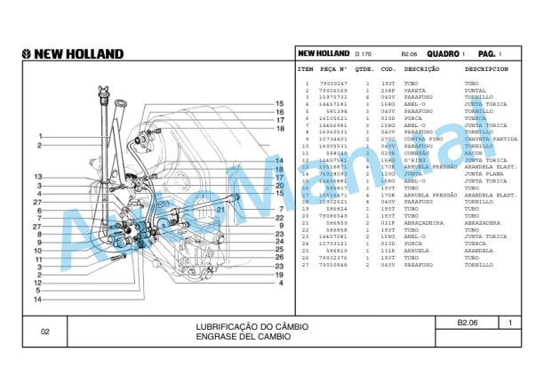 New Holland D170 Crawler Tractor Parts Catalogue 75314378 BR 3 New Holland D170 Crawler Tractor Parts Catalogue 75314378 BR-3