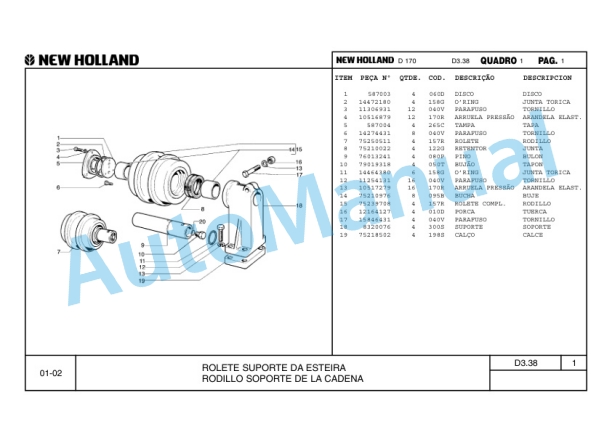 New Holland D170 Crawler Tractor Parts Catalogue 75314378 BR 4 New Holland D170 Crawler Tractor Parts Catalogue 75314378 BR-4