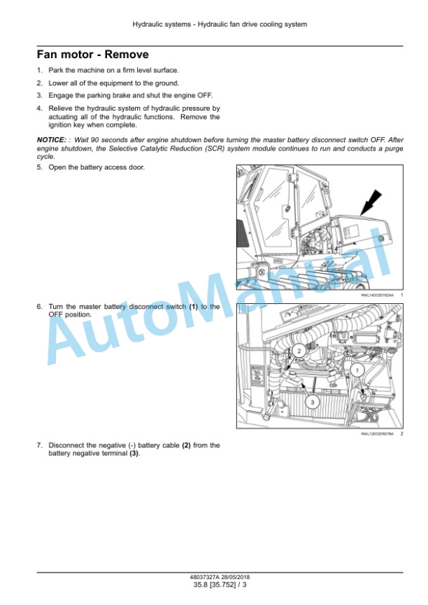 Alternative view of New Holland D180C Crawler Dozer Service Manual 48037327A