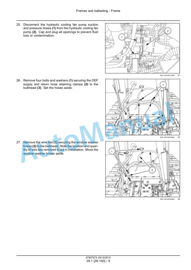 Alternative view of New Holland D180C Stage IIIB Crawler Dozer Service Manual 47907878