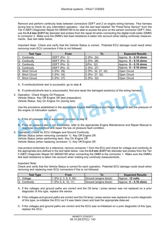 New Holland D180C Tier 2 Crawler Dozer Service Manual 48048573 4 New Holland D180C Tier 2 Crawler Dozer Service Manual 48048573 - Image 4