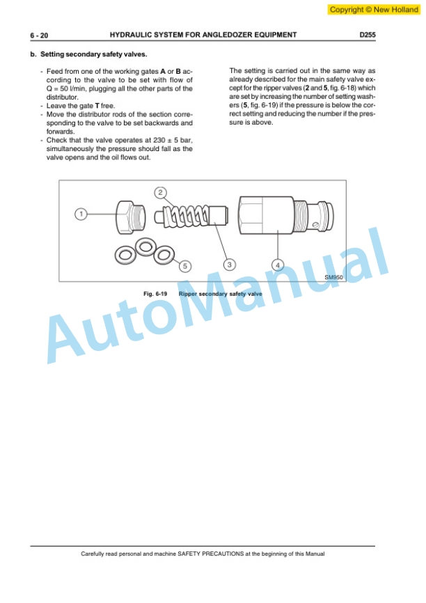 New Holland D255 Crawler Dozer Service Manual 84568074A 5 New Holland D255 Crawler Dozer Service Manual 84568074A-5