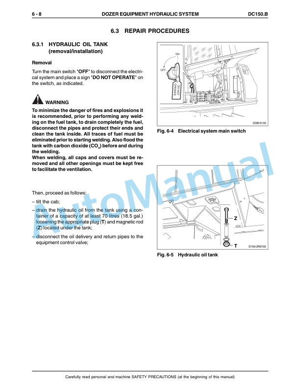 New Holland DC150.B Tier 2 Crawler Dozer Workshop Manual 6036708100 5 New Holland DC150.B Tier 2 Crawler Dozer Workshop Manual 6036708100 - Image 5