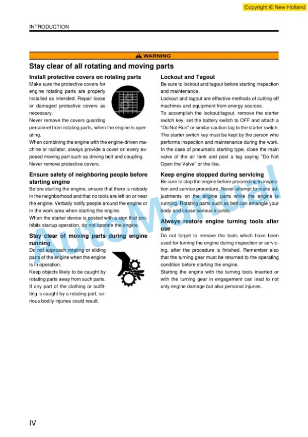New Holland E135BSR Mini Excavator Service Manual 87743920A 5 New Holland E135BSR Mini Excavator Service Manual 87743920A - Image 5