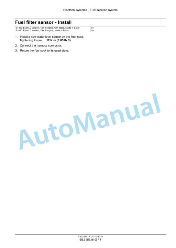 New Holland E145C EVO Crawler Excavator Service Manual 48024947A 5 New Holland E145C EVO Crawler Excavator Service Manual 48024947A - Image 5