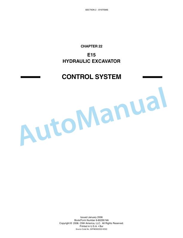 New Holland E15 Compact Excavator Service Manual 87360157NA 3 New Holland E15 Compact Excavator Service Manual 87360157NA-3