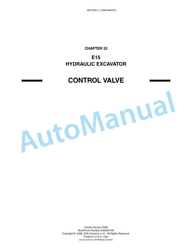 New Holland E15 Compact Excavator Service Manual 87360157NA 4 New Holland E15 Compact Excavator Service Manual 87360157NA-4