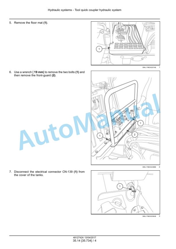 New Holland E17C Mini Excavator Service Manual 48127424 4 New Holland E17C Mini Excavator Service Manual 48127424 - Image 4