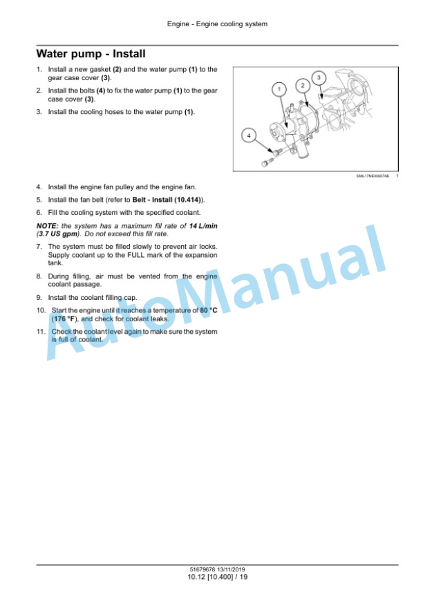 Alternative view of New Holland E17C Mini Excavator Service Manual 51679678