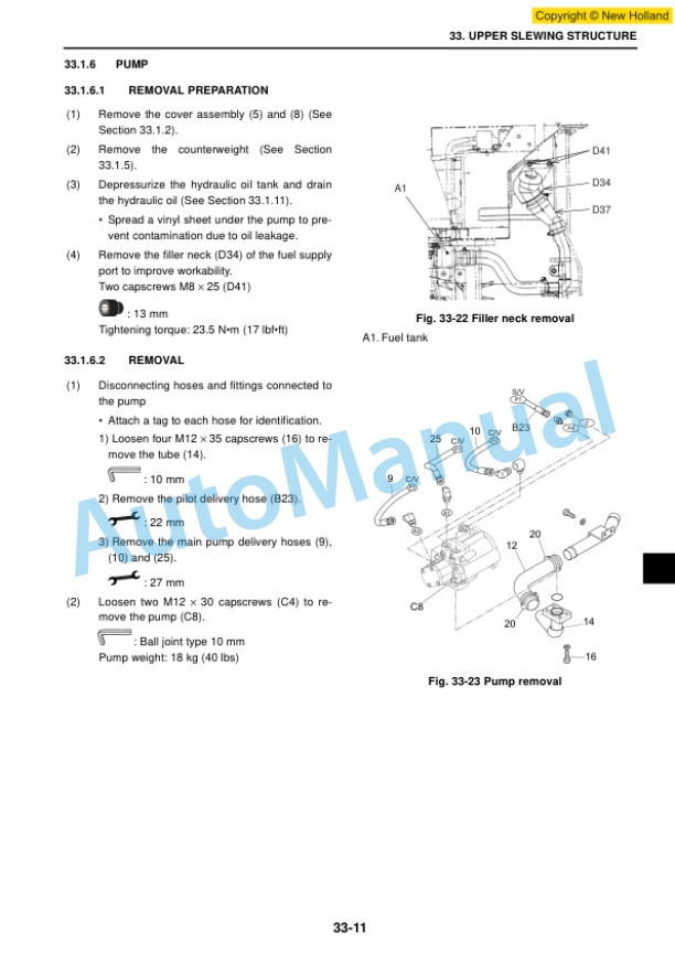 New Holland E20.2SR, E22.2SR, E27.2SR Hydraulic Excavator Workshop Manual 60413401 3 New Holland E20.2SR, E22.2SR, E27.2SR Hydraulic Excavator Workshop Manual 60413401 - Image 3