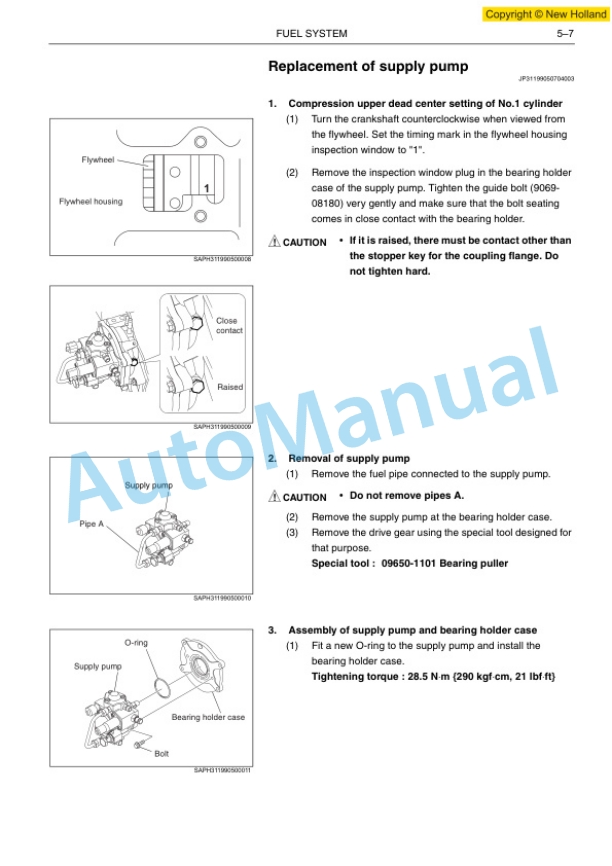 New Holland E215B, E215BLC Hydraulic Excavator Shop Manual 87731203 5 New Holland E215B, E215BLC Hydraulic Excavator Shop Manual 87731203-5