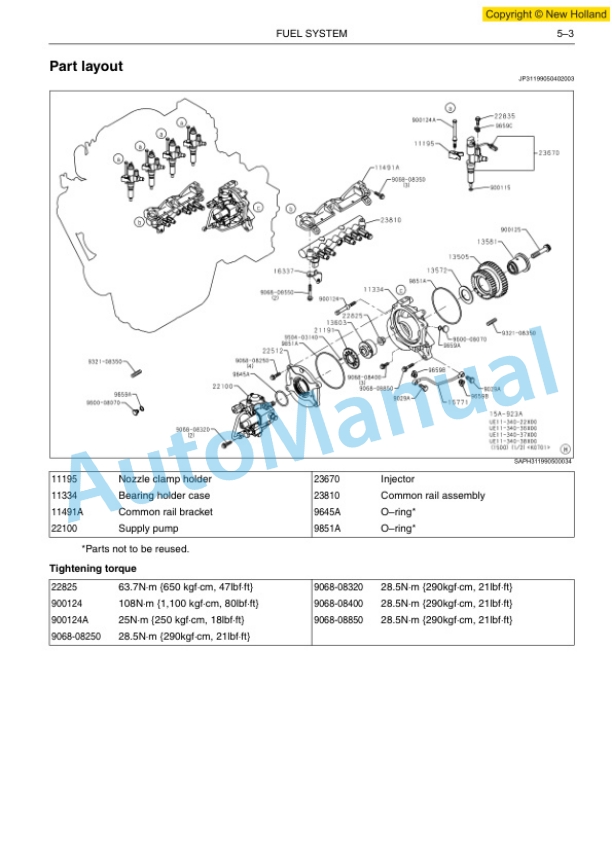 New Holland E215B, E215BLC Hydraulic Excavator Shop Manual 87731204 5 New Holland E215B, E215BLC Hydraulic Excavator Shop Manual 87731204-5
