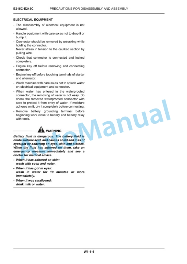 New Holland E215C, E245C Tier IV Crawler Excavator Service Manual 84550265A 4 New Holland E215C, E245C Tier IV Crawler Excavator Service Manual 84550265A-4