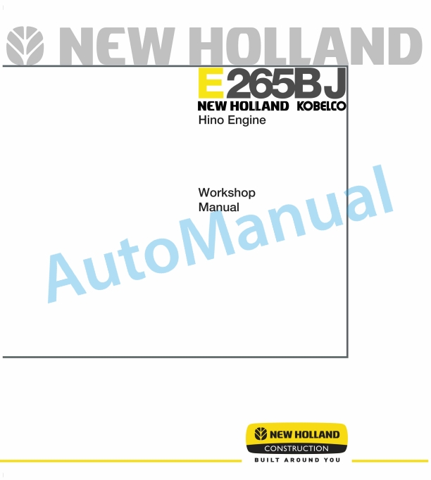 New Holland E265BJ Hino Engine Workshop Manual 84176535