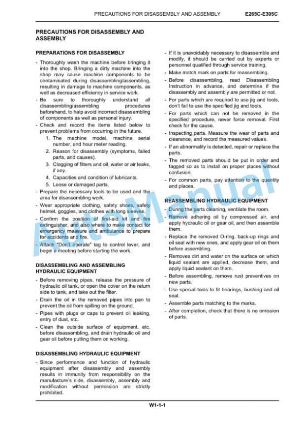 New Holland E265C, E305C Crawler Excavator Service Manual 47357333A 4 New Holland E265C, E305C Crawler Excavator Service Manual 47357333A-4