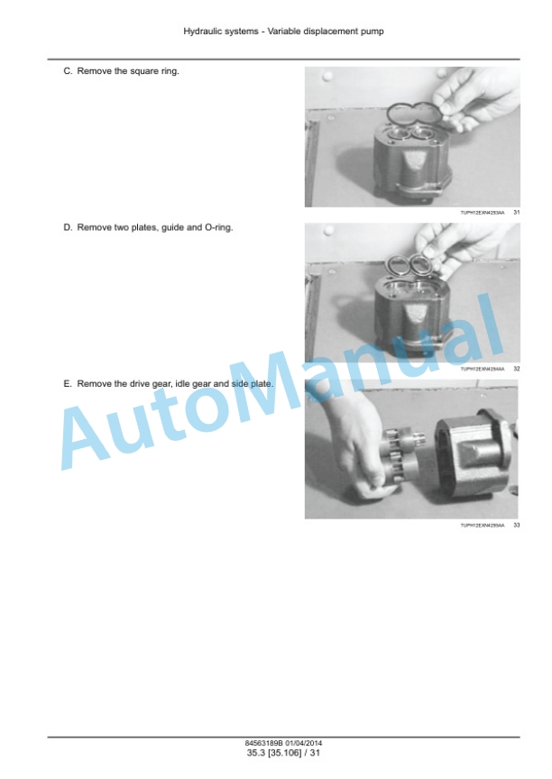 New Holland E26B SR, E29B SR Mini Excavator Service Manual 84563189B 3 New Holland E26B SR, E29B SR Mini Excavator Service Manual 84563189B - Image 3