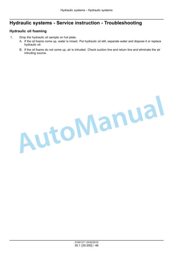 Alternative view of New Holland E37C Mini Excavator Service Manual 51591371