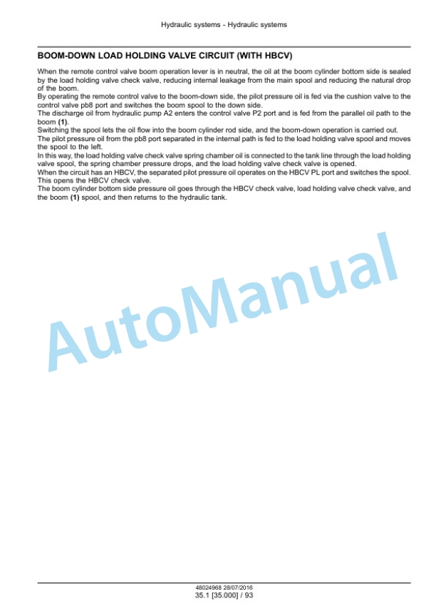 Alternative view of New Holland E385C, E405C EVO Hydraulic Excavator Service Manual 48024968