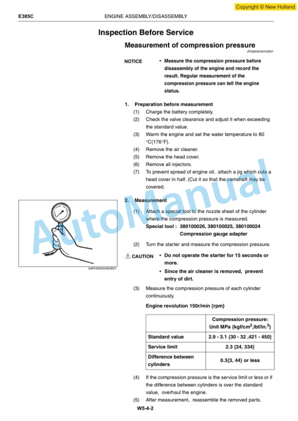 New Holland E385C Hino Diesel Engine J08E-TM Service Manual 47391168A 2 New Holland E385C Hino Diesel Engine J08E-TM Service Manual 47391168A-2