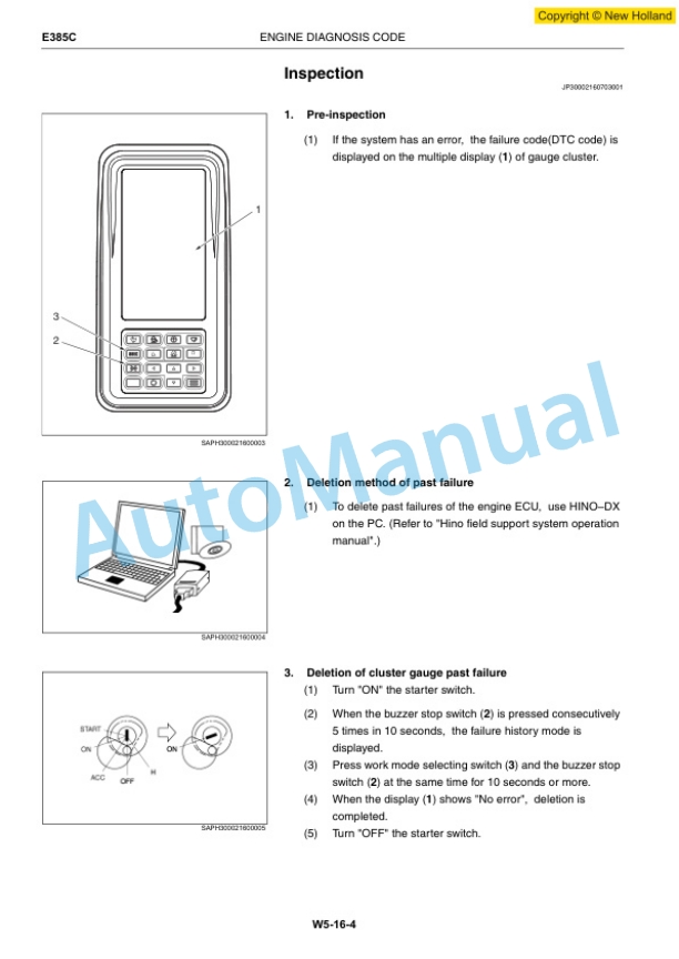 New Holland E385C Hino Diesel Engine J08E-TM Service Manual 47391168A 5 New Holland E385C Hino Diesel Engine J08E-TM Service Manual 47391168A-5