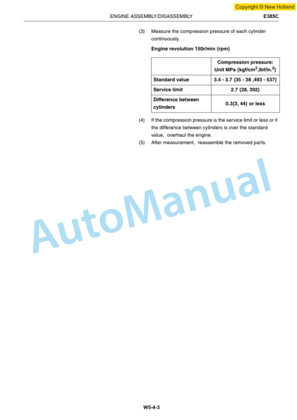 New Holland E385C Hino Diesel Engine J08E-UN Service Manual 47391166A 2 New Holland E385C Hino Diesel Engine J08E-UN Service Manual 47391166A-2