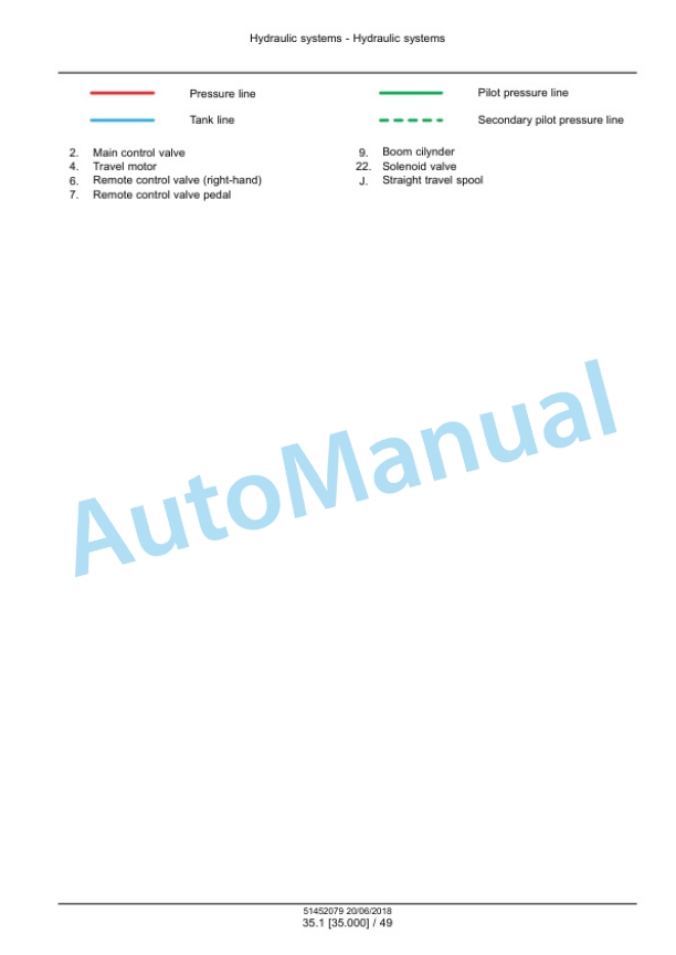 Alternative view of New Holland E57C Mini Excavator Service Manual 51452079