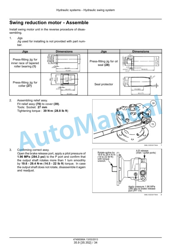 New Holland E75CSR Midi Excavator Service Manual 47488366A-2