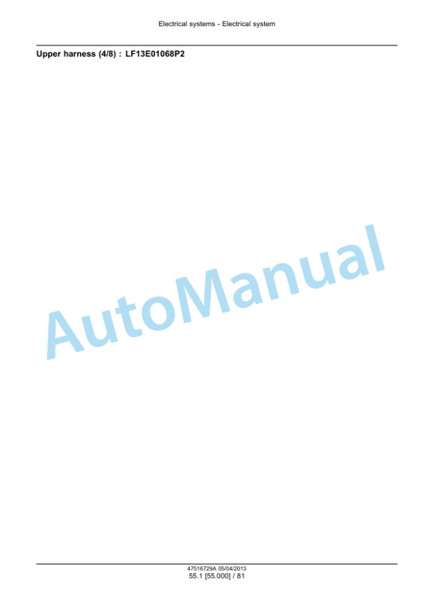 New Holland E85CMSR Midi Excavator Service Manual 47516729A 3 New Holland E85CMSR Midi Excavator Service Manual 47516729A-3