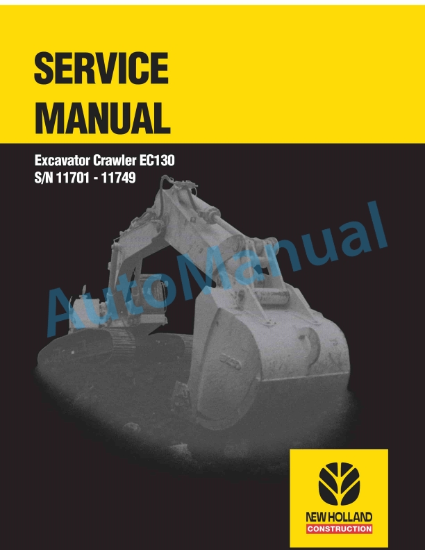 New Holland EC130 Excavator Crawler Service Manual 73179380