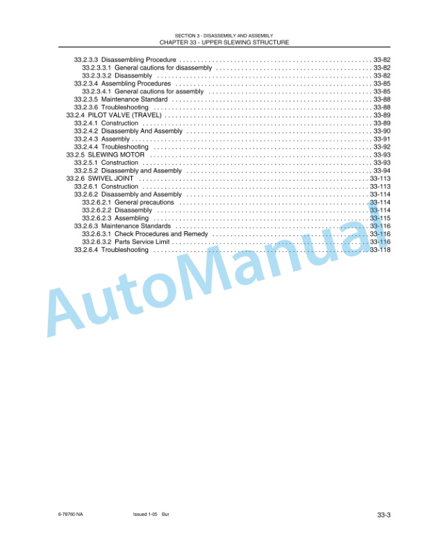 New Holland EH50.B Hydraulic Excavator Shop Manual 6-78610NA 3 New Holland EH50.B Hydraulic Excavator Shop Manual 6-78610NA-3