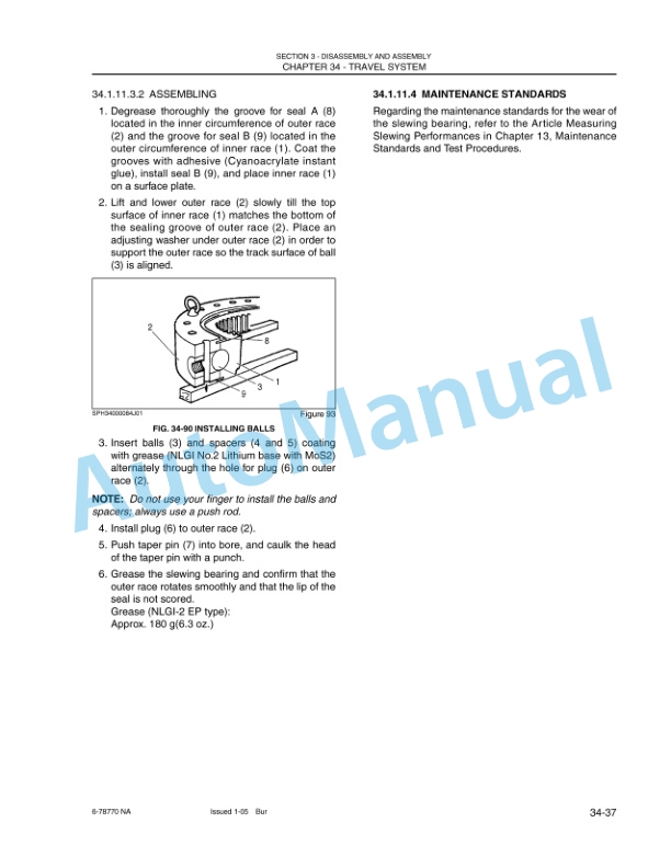 New Holland EH50.B Hydraulic Excavator Shop Manual 6-78610NA 4 New Holland EH50.B Hydraulic Excavator Shop Manual 6-78610NA-4